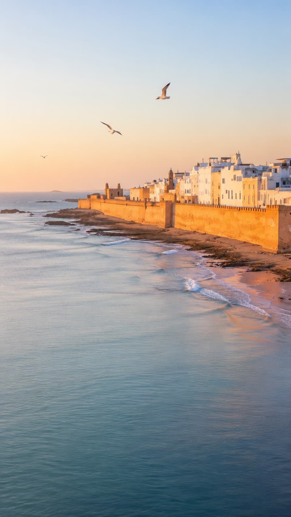 Remparts et médina d'Essaouira face à l'Atlantique